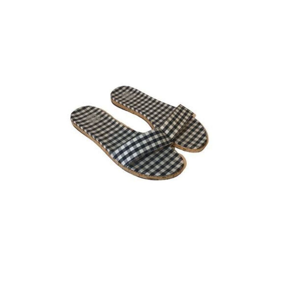 Jane and the Shoe Gingham Mules Flats 7